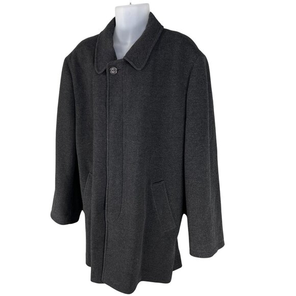 Gianfranco Ruffini Italy Mens 44 Cashmere Charcoal Gray Coat Soft Quiet Luxury - Picture 7 of 15